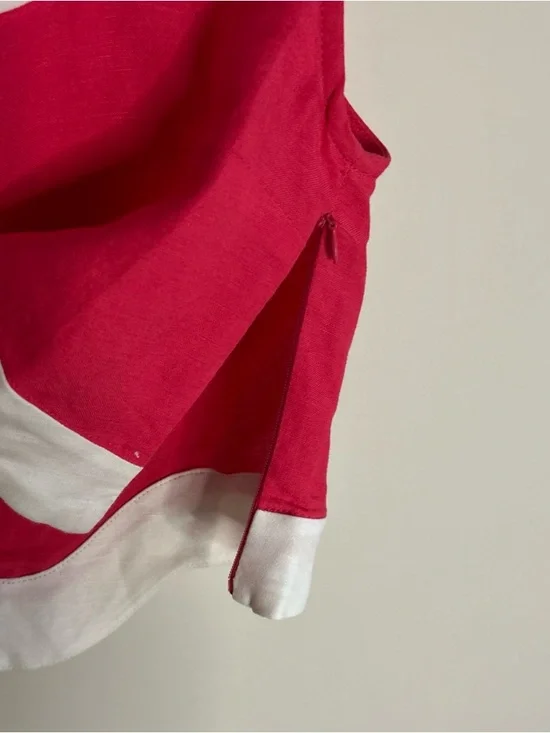 Red Sleeveless Crop Tank Top with White Trim - Women's - Picture 13 of 13